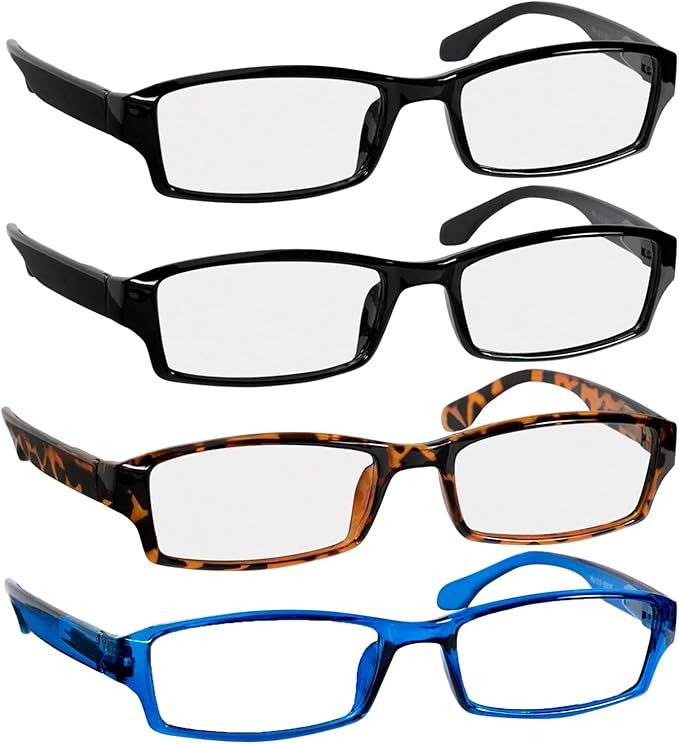 TruVision Readers Reading Glasses, Comfort Spring Hinges for Men and Women, 9501HP