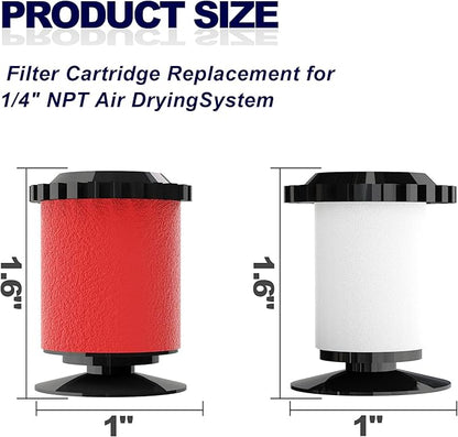 1/4" Air Drying System 0.5 Micron Fiber Filter&0.01 Micron Coalescing Filter Element Replacement