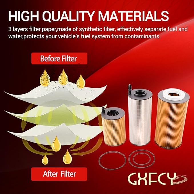 Fuel Filter 2272926B 2272926PE Oil Filter 2234788 Replace 2047411 2151728 HU12009Z LF16368 P957929 LF-16368 Compatible with Paccar MX11 MX13 EPA21 Peterbilt DAF Kenworth Trucks Diesel Engine