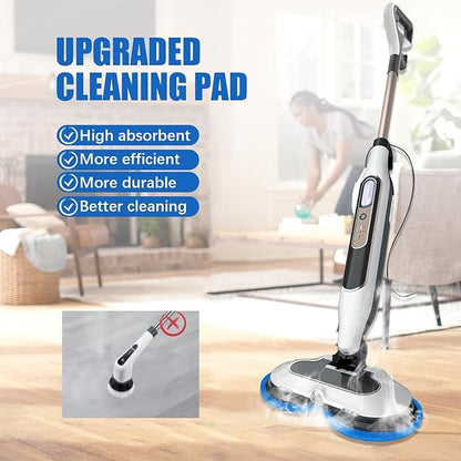 Magic Sponge Eraser Pads for Shark Steamer S7001 s7020 s7000amz s7000 s7001tgt s7201 s8201 S7005 s8001 Series Rotating Steam Scrubber,Scrub Sanitize at The Same,Round Scrubbing Mop Replacement Pad