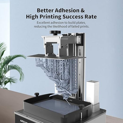 ANYCUBIC Water Washable 3D Printer Resin, 405nm High Precision UV-Curing 3D Resin, Low Shrinkage Photopolymer Resin for 8K Capable LCD DLP Resin 3D Printer Printing (Grey+White, 2kg)