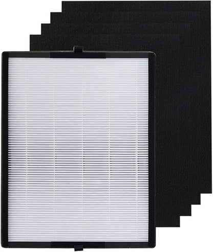 PUREBURG Replacement Filter Set Compatible with Alen 45i & Flex BreatheSmart Air Purifier B4-Fresh, FL40-Silver-Carbon, H13 HEPA & 4 x Activated Carbon For Air Clean Dust VOCs Odor