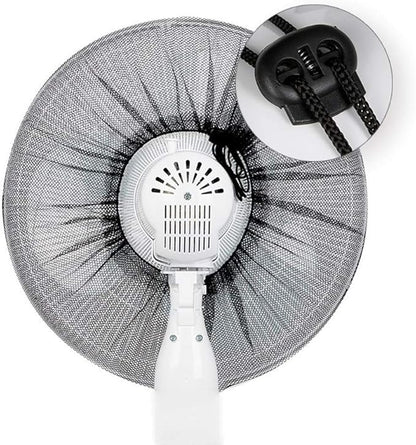 2 Pack-18" Fan Safety Protection Cover,Kid Children Finger Protect Fan Net Guard,Washable Pedestal Fans Dustproof Covers,Summer Fans Safety Dust Covers for Parents of Toddlers(1pcs/Black+1pcs/White)