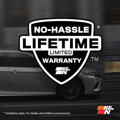 K&N High-Flow Original Lifetime Engine Air Filter: Increase Power: Premium, Washable: Compatible with 2016-2025 HONDA: Civic, HR-V, 33-5045