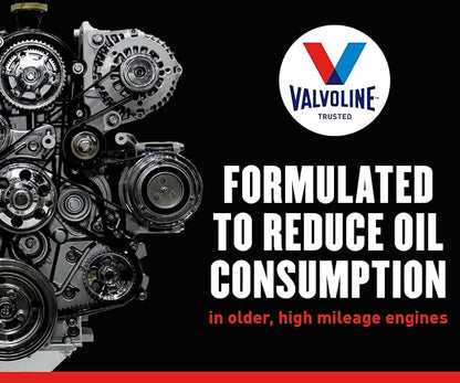Valvoline High Mileage 150K with Maxlife Plus Technology Motor Oil SAE 10W-30 5 QT, Case of 3