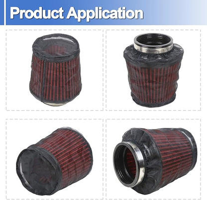 Air Filter Cover Small Dustproof Protective Cover Fits for Harley Davidson Touring Model Universal Cold Air Intake Filter Sock Wrap (Size S), 1 Pack