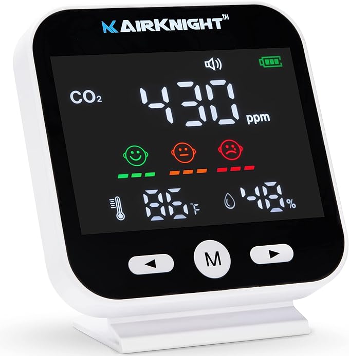 CO2 Monitor Indoor with Bonus Humidity & Temperature Readings | Carbon Dioxide Meter, Homebrewing - Carbon Dioxide Detector, Portable CO2 Detector, CO2 Meter Indoor, CO2 Sensor