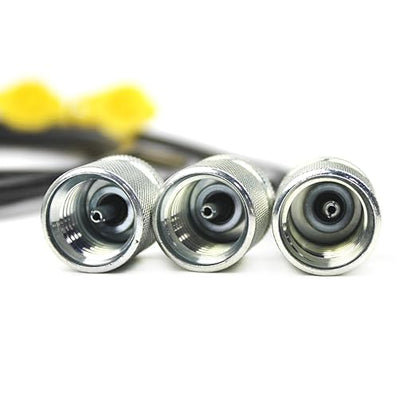 SINOCMP Hydraulic Pressure Test Coupling Kit with 3 Pressure Gauge, 3 Hoses and 6 Couplings, Hydraulic Gauge Set for Excavator Construction Machinery