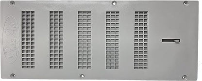 RazAir™ Foundation Vent with Damper and Screen - 16"x 6.5" Weatherproof and Paintable ABS – Easy to Install Moisture Mold Reducing for Crawl Space, Outdoor, Garage, and Home Improvement
