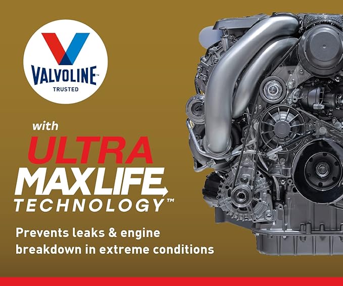 Valvoline Extended Protection High Mileage with Ultra MaxLife Technology 5W-30 Full Synthetic Motor Oil 5 QT (Pack of 2)
