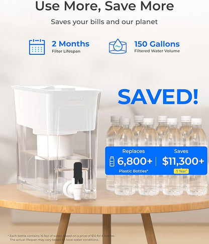 Waterdrop Large 35-Cup Water Filter Dispenser