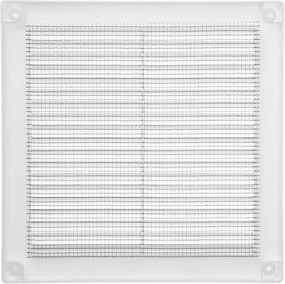 Vent Systems 4.5" x 4.5" Inch (Opening Dimensions) - Pack of 2 - Plastic White Soffit Vent Cover - Flat Square Air Vent Grille - Air Vent Deflector - HVAC 6" x 6" Inch (Overall Dimensions)