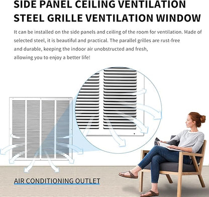 24x24 Vent Cover(Duct Opening Size),Air Return Vent Cover,Flat Vent Cover,Rejillas De Aire Acondicionado para Casa,Return Air Grilles,Outer Dimensions:25.75"Wx25.75"H(24"W x 24"H, Duct Opening)