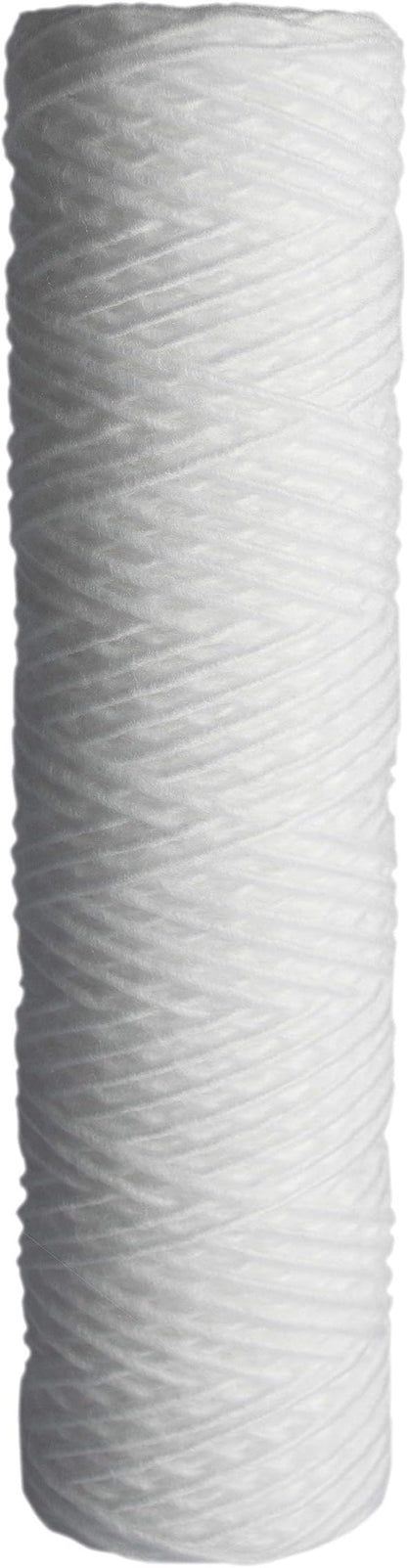 Sediment String Wound Water Filter Cartridge Standard 2.5x10" 20 Micron 25 Pack