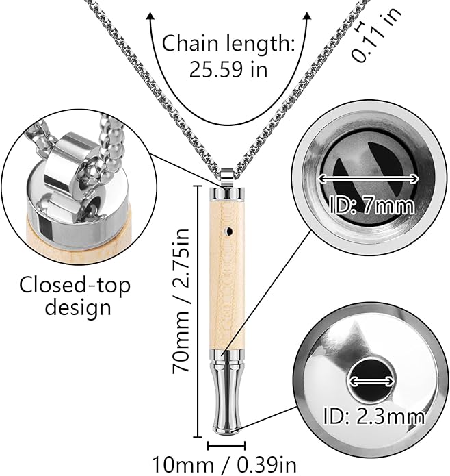 ASTOFLI Adult Quit Smoking Breathing Necklace: Adjustable Air Inhaler Stop Smoking Aids Fidget for Stress Anxiety Relief Smokless Inhaler - Air Outlet Breathing Necklace to Quit Smoking and Vape