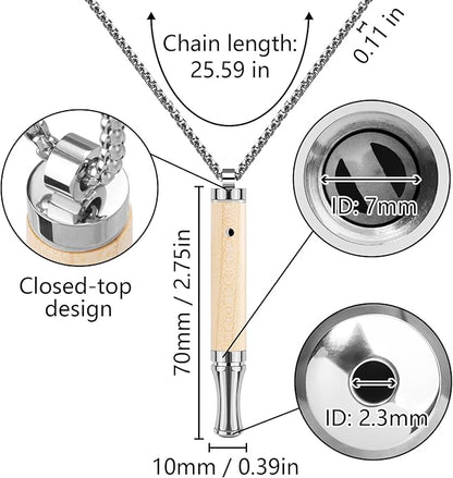 ASTOFLI Adult Quit Smoking Breathing Necklace: Adjustable Air Inhaler Stop Smoking Aids Fidget for Stress Anxiety Relief Smokless Inhaler - Air Outlet Breathing Necklace to Quit Smoking and Vape