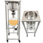 10L Vacuum Filtration System, Negative Pressure Suction Filter with Stainless Steel Buchner Funnel & Glass Filter Flask, Discharge Valve & Brake Casters, for Lab Chemical Industrial Use