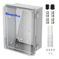 Outdoor Electrical Junction Box | IP67 Waterproof | Resistant ABS Material with Clear UV Coating Cover | Weatherproof Box for Outdoor, Garden, Deck, Patio