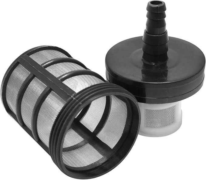 Diameter 3/8 "to 1/2" stainless steel filter upgraded double-layer filter screen compatible with hoses injectors high-pressure cleaners oil pumps or industrial equipment 2PCS