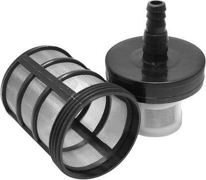 Diameter 3/8 "to 1/2" stainless steel filter upgraded double-layer filter screen compatible with hoses injectors high-pressure cleaners oil pumps or industrial equipment 2PCS