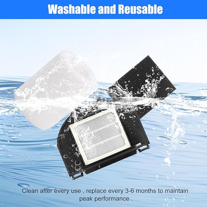 Replacement Parts for Shark RV2310AE/AV2310AE/RV2320S/RV2300S/UR2360S Matrix Robot Vacuum Cleaner,1 Main Brush Roller, 6 Side Brushes, 2 HEPA Filters, 2 Foam Filters(Not for RV2300/RV2310)-13Pack