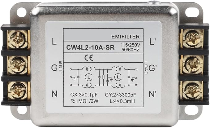 Single-Phase 2-Stage Power Supply Filter Anti-interference With Alloy Shell For CW4L2 Models Electrical And Electronic Equipment(10A)