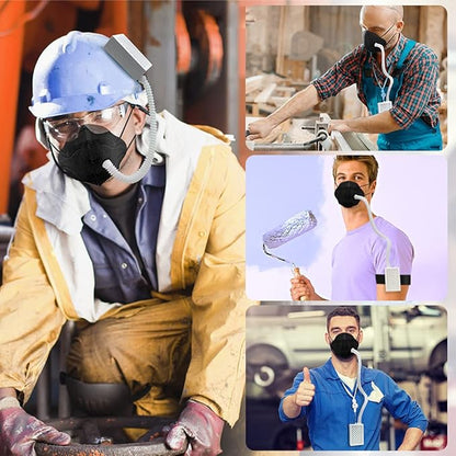 Electric Wearable Air Purifier Maskes,Air Supply,With HEPA Filter,for Dust Work,Painting, Machine Polishing, Welding