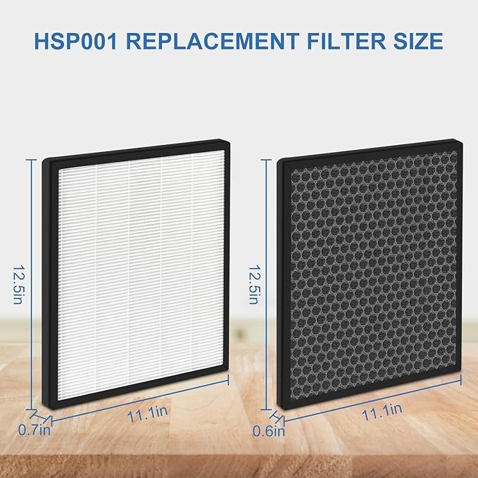 Value Pack Replacement Filter, Compatible with HATHASPACE HSP001 4 Stages Filtration with H13 True HEPA, 4-Pack |2 HEPA |2 CARBON