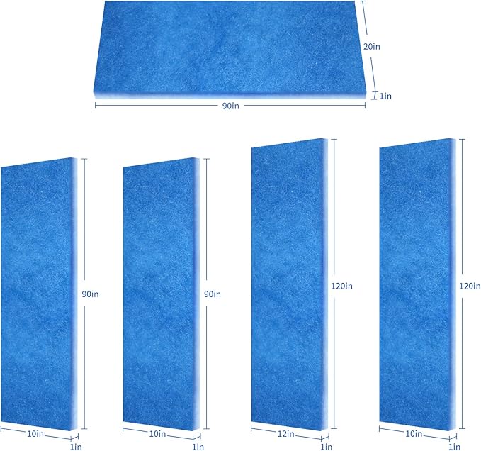 Custom Size Air Vent Filters,20''x90''x1'' Cut to Fit Air Filter Material with MERV 8 Rating & Adhesive Tape, for Home Floor, Grilles, Ceiling, HVAC Furnace Vents
