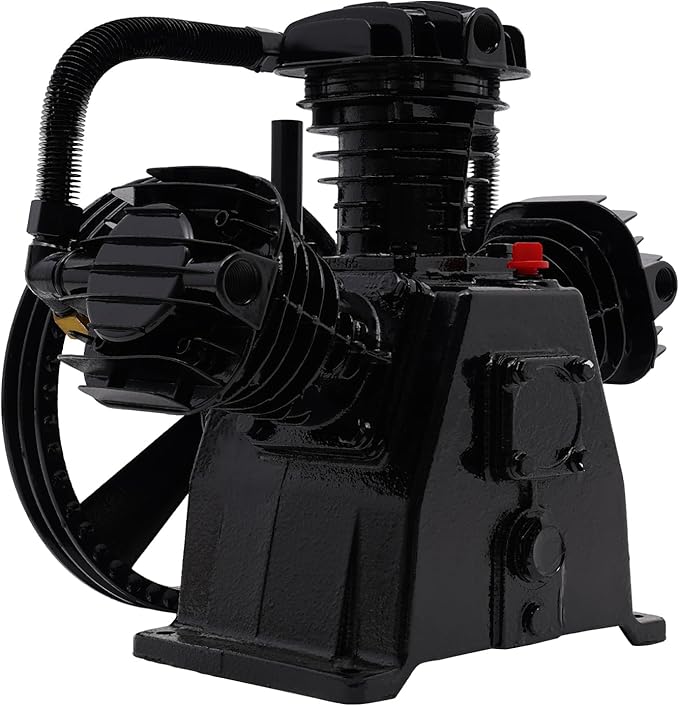 Air Compressor Pump Head, 12 CFM 3 Cylinder 4 HP Replacement Air Compressor Head Pump w/Head Unloaders &Air Filter Mufflers Low Energy Consumption