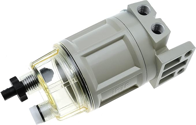 iFJF R12H (R12T Upgrade) Fuel Water Separator Marine Complete Combo - Replaces S3240 120AT NPT ZG1/4-19 Automotive Replacement Spin-on Filter Includes 2 Fittings 2 Plugs