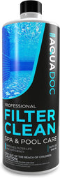Hot Tub Filter Cleaner Soak, Pool Filter Cleaner & Pool Cartridge Cleaner - Spa Filter Cleaner Soak & Spa Filter Cleaning Solution for HotTub Cartridges. Easy to Use Filter Degreaser | AquaDoc 32oz