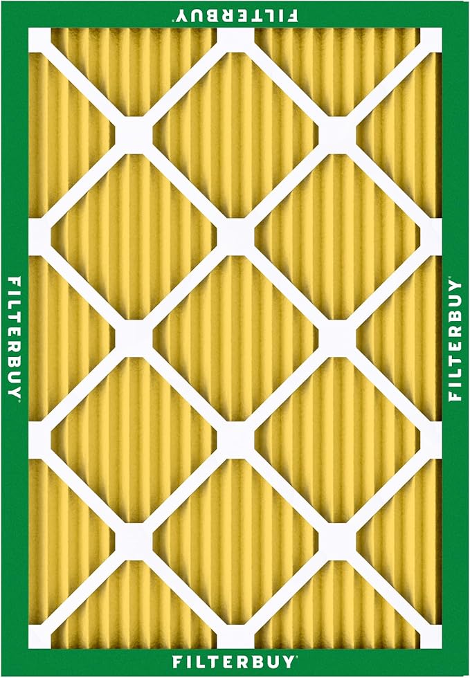 Filterbuy 18x20x1 Air Filter MERV 11 Superior Pet & Allergy Defense (2-Pack), Electrostatic Pleated HVAC AC Furnace Filters Replacement, Made in USA (Actual Size: 17.50 x 19.50 x 0.75)