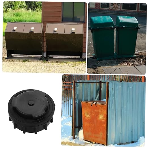 Locking Airtight Trash Can Cover Weatherproof Drain Plug for Outdoor Litter Bins Easy Install Kitchen Sink Stoppers