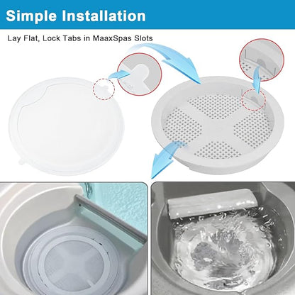 Spa First Filter Replacement 6-Pack,Compatible with MAAX,Whirlpool,Coleman-Easy Install,Essential Oil & Debris Reduction,Low Maintenance Hot Tub Accessories