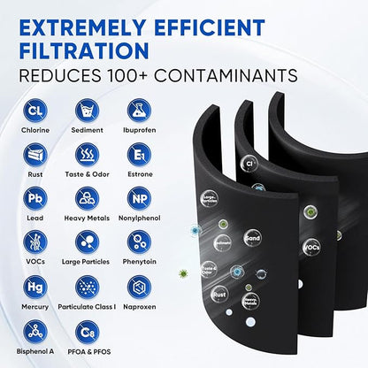 PUREPLUS LT800P NSF/ANSI 401, 53, 42 & NSF P473 Certified Certified Replacement for LG ADQ73613401, Kenmore 469490, 9490, ADQ73613402, ADQ736134, LSXS26326S LMXC23746S, LT120F, 2Pack