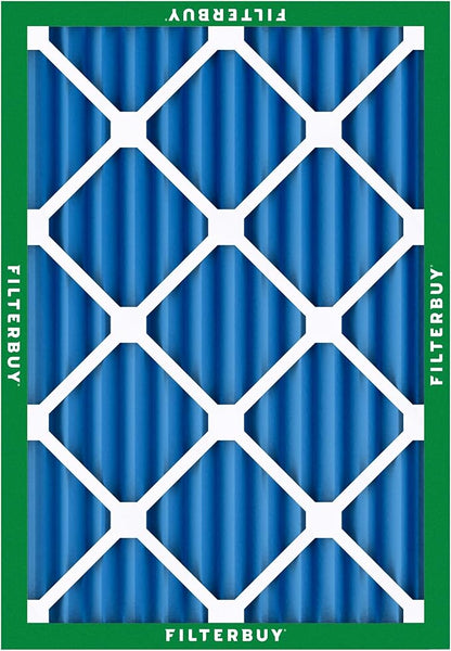 Filterbuy 14x20x2 Air Filter MERV 13 Optimal Smoke & Allergy Defense (4-Pack), Electrostatic Pleated HVAC AC Furnace Filters Replacement, Made in USA (Actual Size: 13.50 x 19.50 x 1.75)