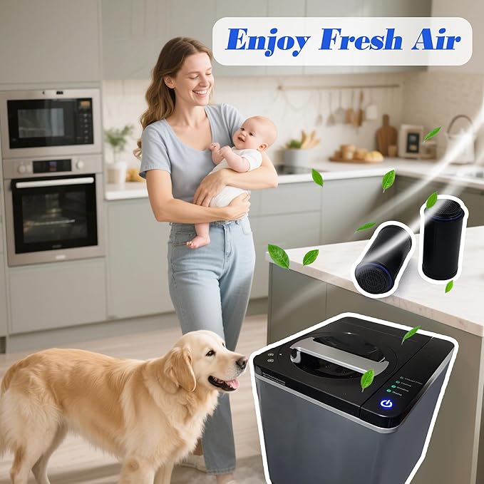 NewKe 4 Pack FC-50 Replacement Filters Compatible with Vitamix FoodCycler FC-50 and FC-30 models, Activated Carbon Filters, Coal-Based Activated Carbon Filter Refills, Compost bin Odor Eliminator