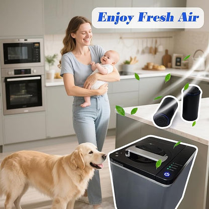 NewKe 4 Pack FC-50 Replacement Filters Compatible with Vitamix FoodCycler FC-50 and FC-30 models, Activated Carbon Filters, Coal-Based Activated Carbon Filter Refills, Compost bin Odor Eliminator
