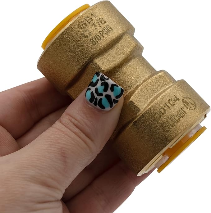 Supplying Demand SB1 7/8 Inch Quick Connect HVAC Brass Coupler Fitting