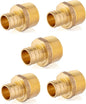 (Pack of 5) Pex 3/4 Inch x 3/4 Inch Male NPT Adapter Brass Crimp Fittings,(PEX1807021-5PCS)