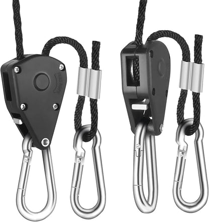 iPower 6 Inch 442 CFM Inline Fan Filter 25 Feet Ducting Combo with Variable Speed Controller & Rope Hanger for Grow Tent Ventilation, Silver