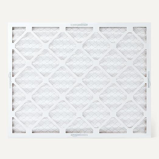 Amazon Basics MERV 5 AC Furnace Air Filter, Cardboard, 20x25x1 Inches, Pack of 6 (Actual Size: 19.75" x 24.75" x 0.75")