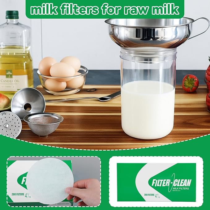 600 Pack Milk Filter Discs Quick Flow Non-gauze Small 4-9/16" Od Replacement Filters Disks for Raw Milk Strainer 200 Discs Per Box