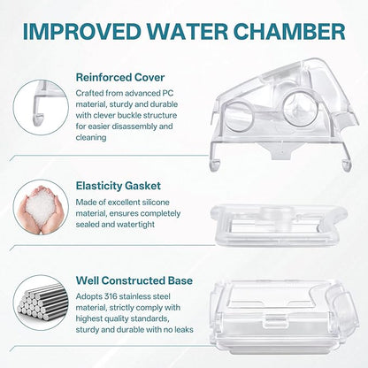 Replacement Water Chamber Compatible with AirSense 10 and Aircurve 10, Perfect Fit and Reliable Water Tank, with 10 Packs Filters Compatible with AirSense 10 & AirCurve 10 CPAP Machines