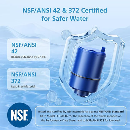 3 Pack RF9999 Faucet Mount Replacement Filter For ALL PUR/PUR PLUS Faucet Filtration Systems, 3-in-1 Powerful & Natural Mineral Filtration, Lead Removal, 9-Month Value, Blue, *NSF Certified