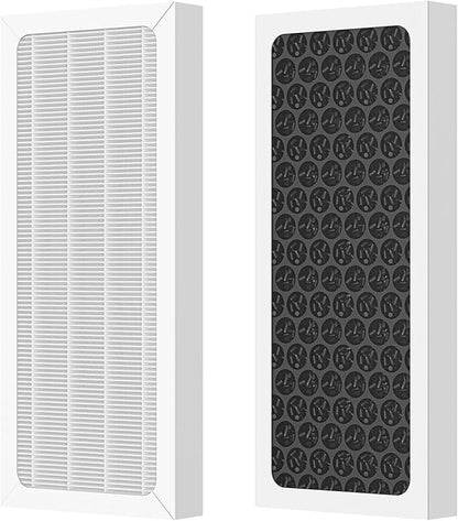 2 Pack Upgraded 3-in-1 Replacement Filter Compatible with Hamilton Beach 04383 Purifier 04384 04386A 04385 HEPA and Activated Carbon Filter, Replace Part#990051000