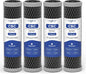 1 Micron 10" x 2.5" Whole House CTO Carbon Block Water Filter Cartridge Replacement for CBC-10, CB1-10, CBR2-10, CB3, CB1, FX12P, FXULC, FXUVC, WHKF-DB1, SMCB-2510, CBSM-2510, MAXVOC-975RV (Pack of 4)