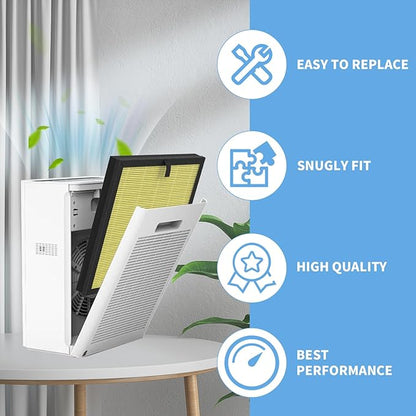 2 Packs G3 Pet Care Replacement Filter Compatible with Ameifu G3, Vewior A3, Tailulu HQZZ-260 Air Cleaner Purifier, 3-in-1 Filter of Premium Filter and Activated Carbon