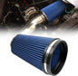 RYANSTAR RACING 152mm 6" High Flow Round Tapered Cone Closed-Top Washable Clamp-On Dry Air Filter Long 265mm tall Blue